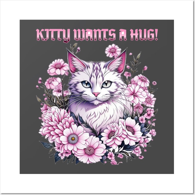 Kitty Wants a Hug! Wall Art by VioletGrant